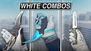 THE BEST WHITE KNIFE AND GLOVE COMBOS! (ANY BUDGET 2025)