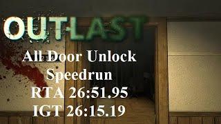 Outlast All Doors Unlocked Speedrun (RTA 26:51.95) (IGT 26:15.19)