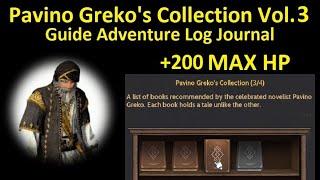 Pavino Greko's Collection Volume 3 (Book 9) Adventurer Log Journal Old Moon BDO Black Desert Online