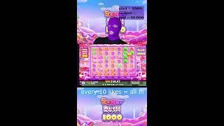 SUGAR RUSH LIVESTREAM  #casinojackpot  #bigwin  #casino  #live   #shorts blitz casino