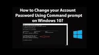 Create and Change the User Account Password using CMD ||Change User Account Password in Windows 10