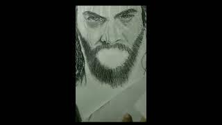 Drawing Hyper Realistic sketch of Jason Momoa as Aquaman | my drawing | timelapse