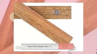 Poster Picture Hanger Frame - Very Good Wood Grain and walnut Wood Pattern!!