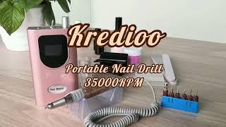 #Kredioo Rechargeable Portable Nail Drill 丨How to use the nail drill？