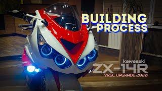 The process of building KAWASAKI ZX-14R VRSC UPGRADE 2020 //  KAWASAKI ZZR 1400 customized