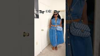 HOW TO STYLE A DENIM DRESS #midsizeoutfits #summeroutfits