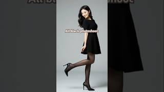 Black pantyhose tights high heels and dress! Shiny nylons stockings hosiery legs stilettos pumps