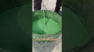 See How We Patched Up a Messy Cement Surface in Our Garage — Info in Profile!#crack #repair #ground