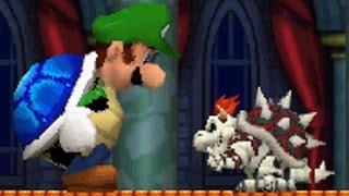 New Super Mario Bros DS - All Bosses with Giant Blue Shells