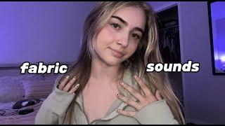 ASMR Fabric Sounds & Collarbone Tapping (fast & aggressive, scratching, hand + mouth sounds)