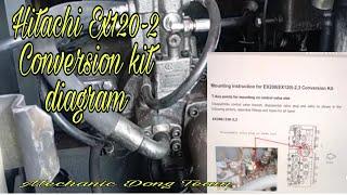 HITACHI EX-120-2 Conversion kit Installation and Diagram