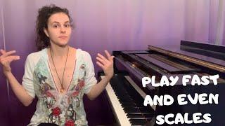 PLAY FAST AND EVEN SCALES ON THE PIANO // Make Your Scales Sound More Effortless // Piano Tutorial