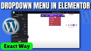 How to add drop down menu in elementor 2024