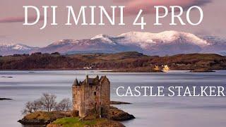 DJI Mini 4 Pro Drone Shot of the Stunning Castle Stalker Scotland