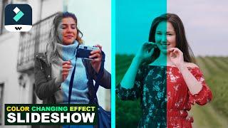 How to Create Color Changing Effect Slideshow in Filmora