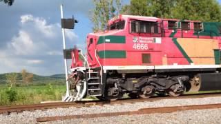 Ferrocarril Mexicano - 2 trenes pasando por la PK-I-227+503.11