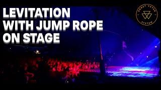 Alex Shimko Levitation with jump rope on stage live show