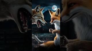 The chicks are saved by a fox who saves them from the wolf #fox #animation #viralvideo #animals