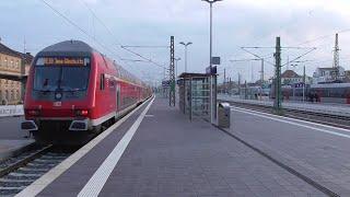 Ausfahrt der RE 18 aus dem Hallenser Hauptbahnhof - mit BR 112