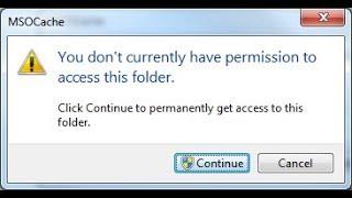 You Have Been Denied Permission to Access This Folder - Windows SOLVED!