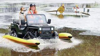 Mini JEEP BOAT vs HURRICANE