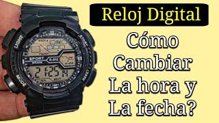 Reloj Digital Deportivo Como Configurar La Hora | Como Poner (Cambiar) Hora (Español)