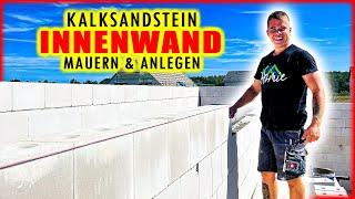 HAUS MAUERN - INNENWÄNDE mit KALKSANDSTEINEN anlegen & bauen! | KS ROHBAU #04 | Home Build Solution