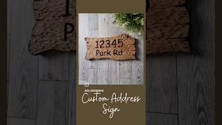 Loving our new rustic Address Sign with a driftwood style! #sidehustle  #homedecor #woodworking