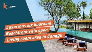 LUXURIOUS SIX BEDROOM BEACHFRONT VILLA OPEN LIVING ROOM AREA IN CANGGU