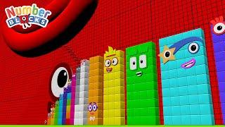 Numberblocks Full Episodes Standing Tall 1 MILLION vs 100 MILLION - Learn to Count Big Numbers!