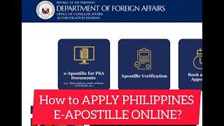 PHILIPPINE DFA E-APOSTILLE FOR PSA E-CERTIFICATE LAUNCHED LAST MARCH 2024