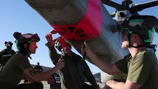 U.S. Marines and their Helicopters join the fight of the L.A. Wildfires