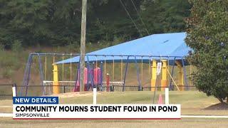 Community mourns student found in pond