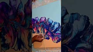 INCREDIBLE Blowdryer Painting!  #acrylicpour #fluidartist #pourpainting #art #abstractpainting