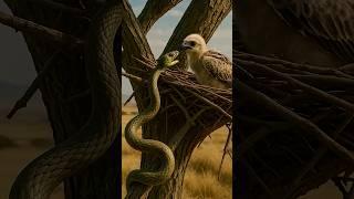 Why provoke the eagle?#animals #eagle #wildlife #snake