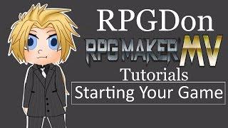 RPG Maker MV Tutorial  -starting your game-