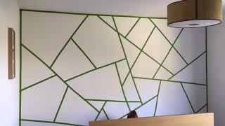 How to paint a DIY geometric feature wall in four easy steps