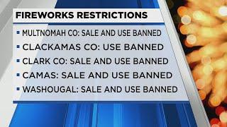 News Update: Firework restrictions throughout Pacific Northwest, Firefighters battle wildfire near