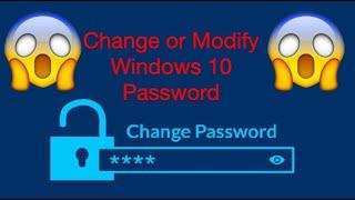 How To Change Your Password in Windows 10 in 2021 | Modify Password in Windows 10