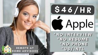 Apple is Hiring Remote Advisors | No Interview No Phone No Resume | Work From Home Jobs 2024