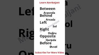 Azerbaijani Sentences Daily Use English To Azerbaijani #azerbaijani