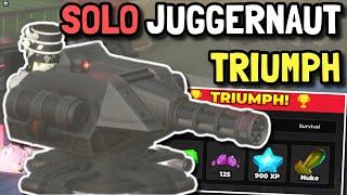 SOLO JUGGERNAUT CHALLENGE MAP TRIUMPH ON LAY BY | Roblox Tower Defense Simulator TDS