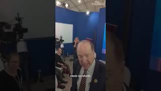 Guardian reporter asks World Bank boss if he is a climate denier
