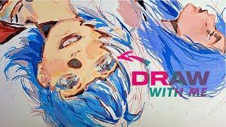 Draw with me // using acrylic markers ft. arrtx