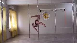 Элемент в PoleDance «журавлик » - начальный уровень ZhukovaDance