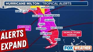 Hurricane, Storm Surge Warnings Expand Across Florida As Dangerous Milton Takes Aim At State