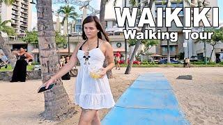 HAWAII Walking Tour WAIKIKI BEACH  (2024) #waikiki #oahu  #honolulu