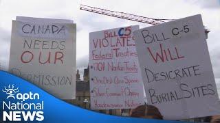 Kahnawake grand chief protests Bill C-5 in Ottawa | APTN News