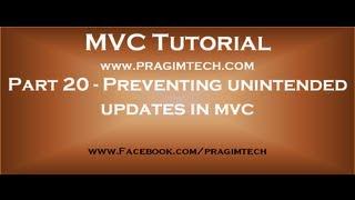 Part 20  Preventing unintended updates in mvc