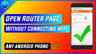 How to Open Router Setup Page Without Connecting WiFi Network Hindi_ Tenda Router Setup